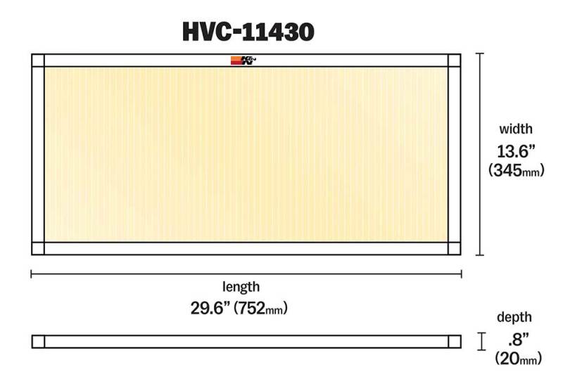 K&N HVAC Filter 14 x 30 x 1 HVC-11430