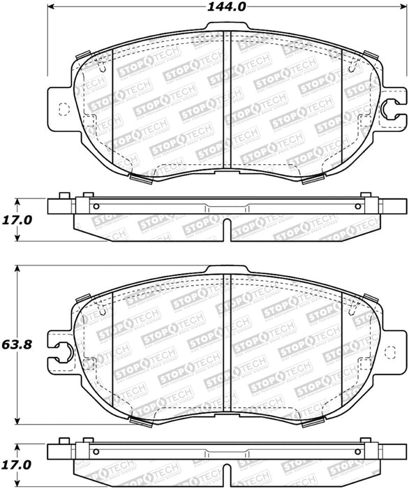 StopTech Street Brake Pads Front 308.0612