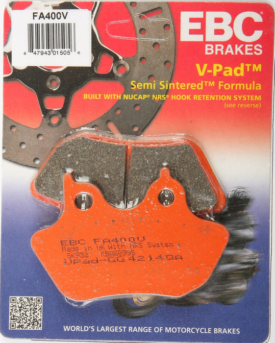 EBC Brakes FA400V Semi Sintered Disc Brake Pad, Black, One-Size