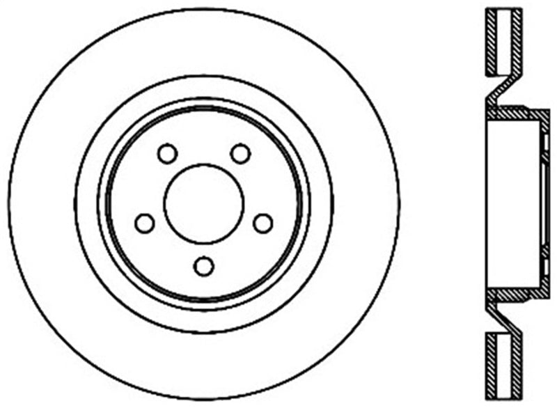 StopTech SportStop 06-09 Chrysler SRT-8 Front Right Drilled & Slotted Rotor 127.63063R