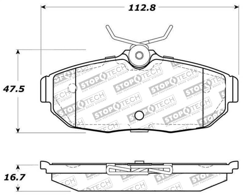 StopTech Street Select Brake Pads Front/Rear 305.1082