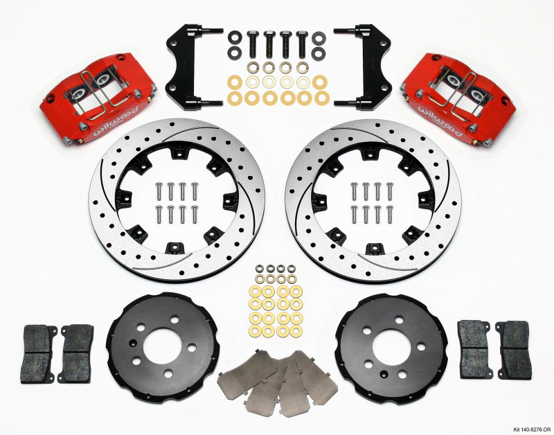 Wilwood Dynapro Radial Front Kit 12.19in Drilled Red 99-03 Jetta IV & Golf IV 140-8276-DR