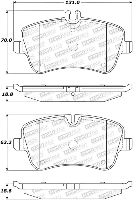 StopTech Street Brake Pads 308.08721