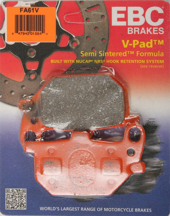 EBC Brakes V Semi-Sintered Brake Pads Compatible for Yamaha XS750 1978-1979