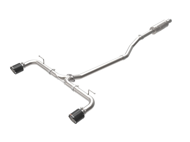 aFe Takeda 2-1/2in 304 SS Cat-Back Exhaust w/ Carbon Fiber Tips 14-18 Mazda 3 L4 2.0L/2.5L 49-37015-C