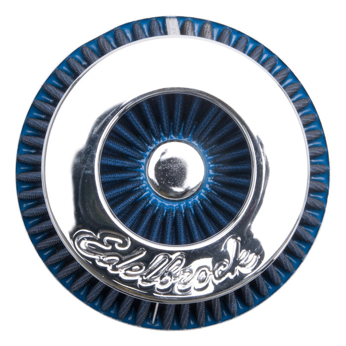 Edelbrock Air Filter Pro-Flo Series Conical 10In Tall Blue/Chrome 43693