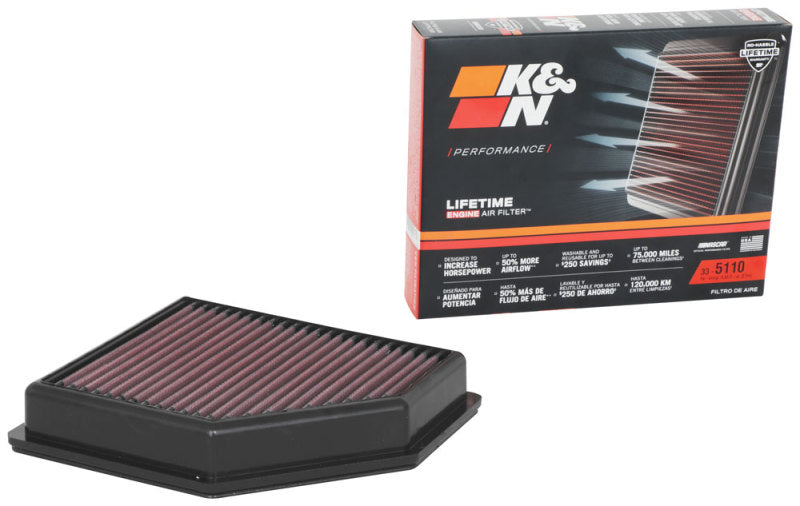 K&N 20-22 Compatible with Nissan Sentra 2.0L L4 Replacement Air Filter 33-5110