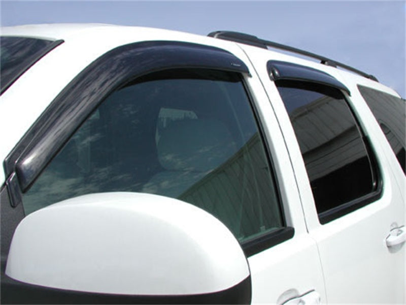 Stampede 2007-2013 Chevy Avalanche Crew Cab Pickup Tape-Onz Sidewind Deflector 4pc Smoke 6066-2