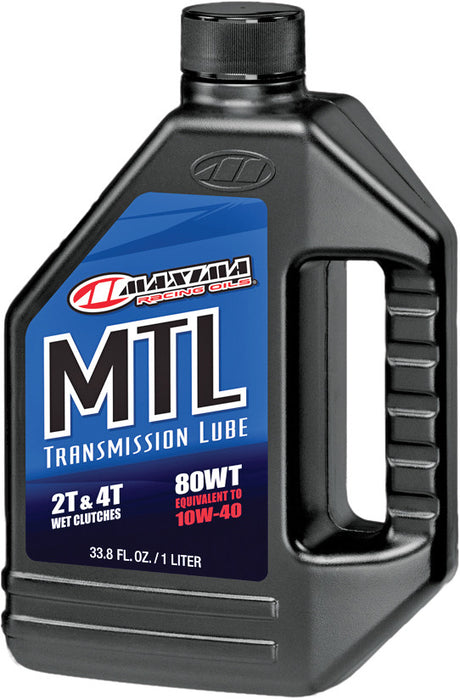 Maxima 41901 MTL-R 80WT Motorcycle Transmission/Clutch Fluid - 1 Liter Bottle