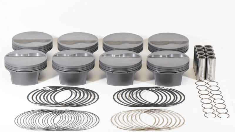 Mahle MS Piston Set SBF 375ci 4.130in Bore 3.5in Stroke 6.2in Rod .927 Pin -6cc 10.6 CR Set of 8 930244430