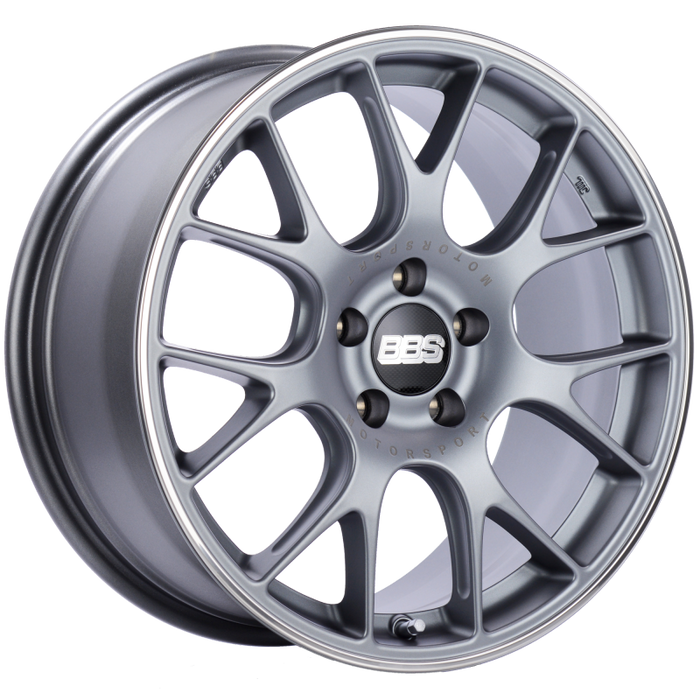 BBS CH-R 18x8.5 5x112 ET38 Satin Titanium Polished Rim Protector Wheel -82mm PFS/Clip Required CH146TIPO