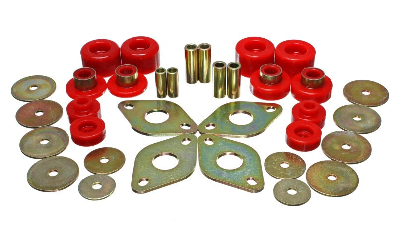 Energy Suspension 01-04 Toyota Pickup 2WD/4WD (Exc T-100/Tundra) Red Body Cab Mount Set 8.4107R