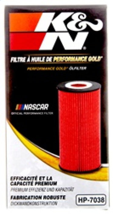 K&N Performance Oil Filter for 2019 Audi A3 2.0L HP-7038