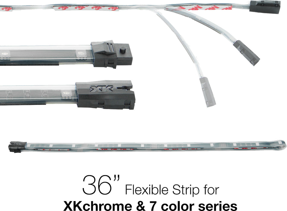 XKGLOW Multi Color 36" Flexible Strip for XK Chrome & 7 Color Series