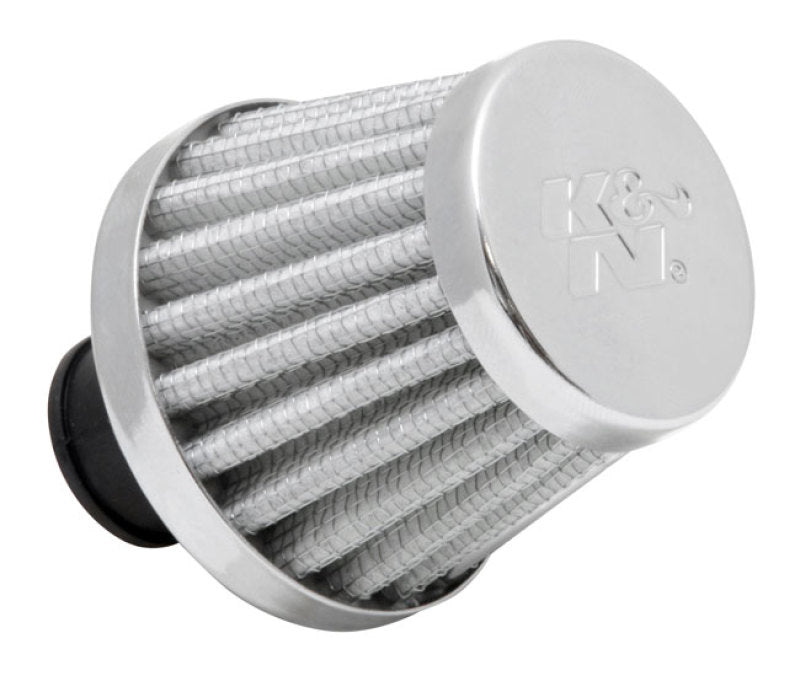 K&N 2in Base OD x .375in Flange ID x 1.75in H Rubber Base Crankcase Vent Filter White 62-1600WT