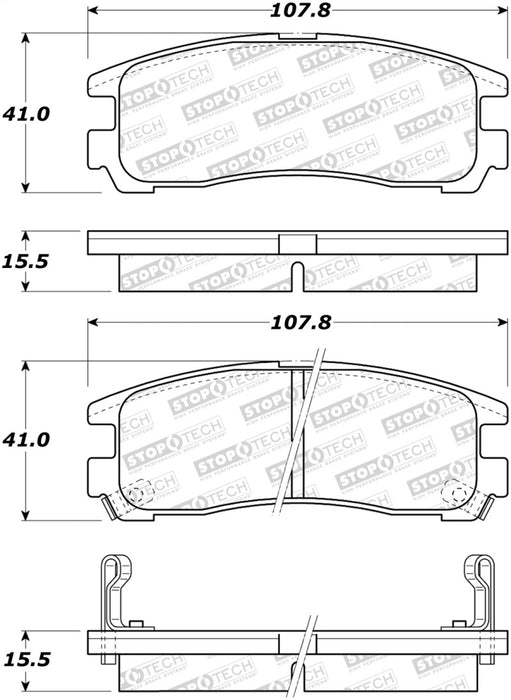 StopTech Street Brake Pads 308.03831