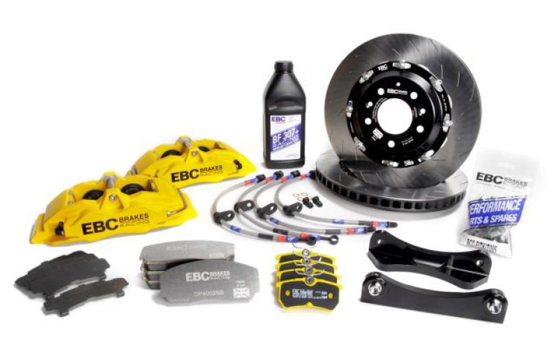 EBC Racing 12-17 Ford Fiesta ST (Mk7) Yellow Apollo-4 Calipers 330mm Rotors Front Big Brake Kit BBK007YEL-2