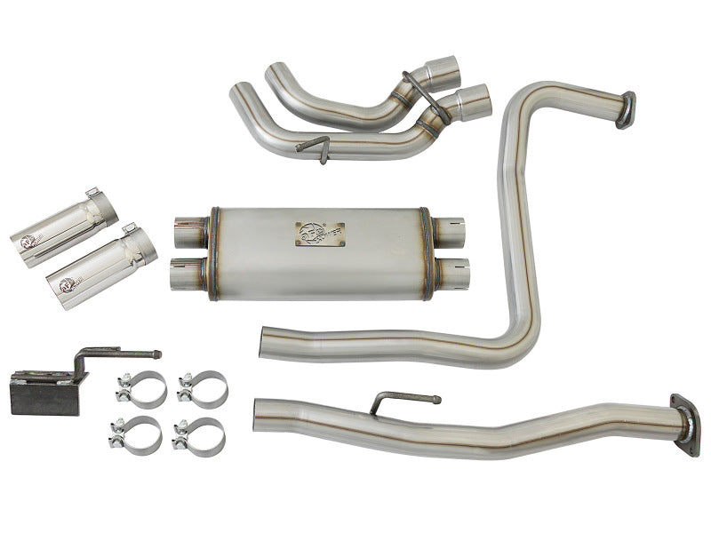 aFe Rebel Series 3in SS Cat-Back Exhaust System w/ Polished Tip 04-15 Compatible with Nissan Titan V8 5.6L 49-46124-P