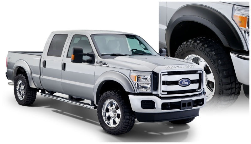 Bushwacker 11-16 Ford F-350 Super Duty Styleside Extend-A-Fender Style Flares 4pc Black 20932-02