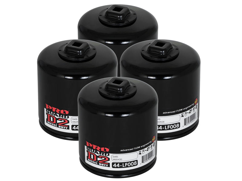 aFe Pro GUARD D2 Oil Filter 93-11 Ford Gas Trucks V8 4.6L/5.4L/5.8L (4 Pack) 44-LF008-MB