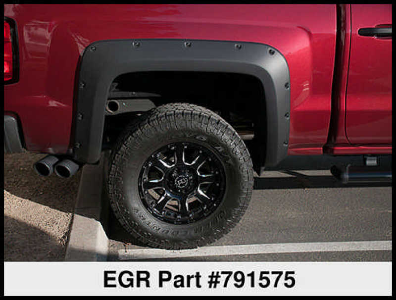 EGR 14+ Chev Silverado 6-8ft Bed Bolt-On Look Fender Flares Set Matte 791575