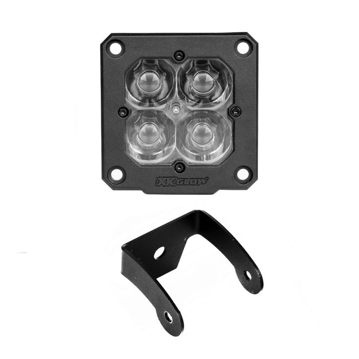 XK Glow Flush Mount XKchrome 20w LED Cube Light w/ RGB Accent Light Spot Beam XK065002-S