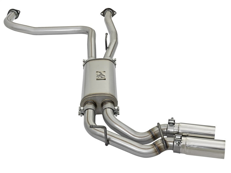 aFe Rebel Series 3in SS Cat-Back Exhaust System w/ Polished Tip 04-15 Compatible with Nissan Titan V8 5.6L 49-46124-P