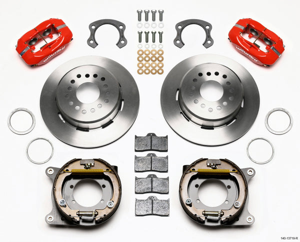 Wilwood Forged Dynalite P/S Park Brake Kit Red Ford 8.8 Special w/2.50in Offset-5 Lug 140-13719-R