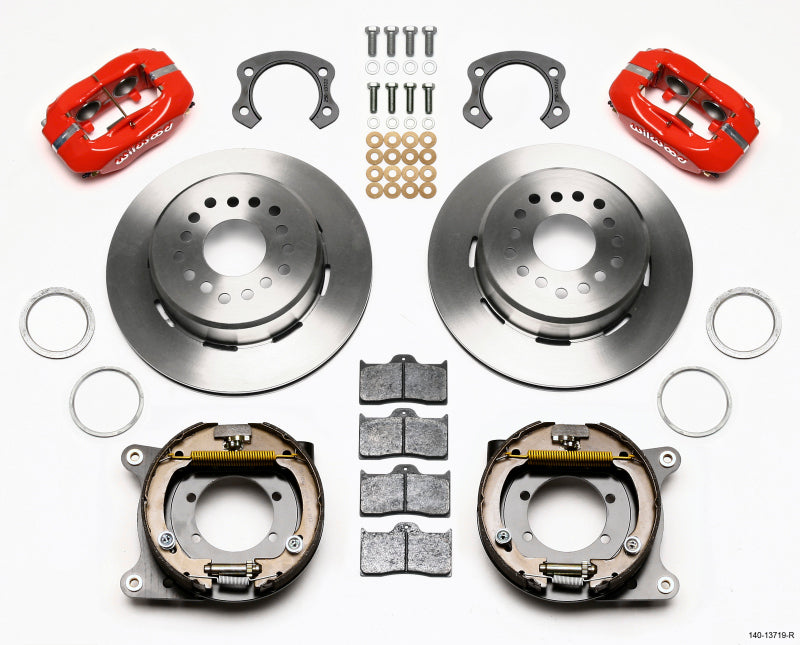 Wilwood Forged Dynalite P/S Park Brake Kit Red Ford 8.8 Special w/2.50in Offset-5 Lug 140-13719-R