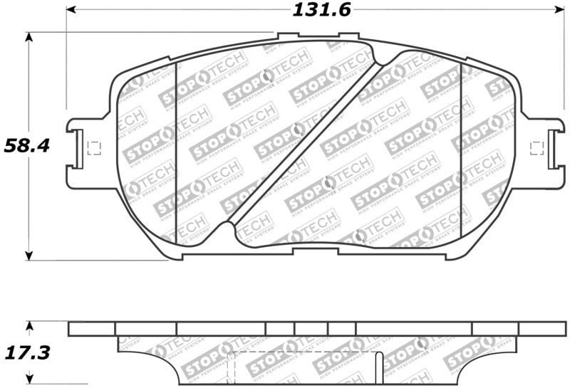 StopTech Street Touring 06 Lexus GS / 09-10 IS Front Brake Pads 308.0908