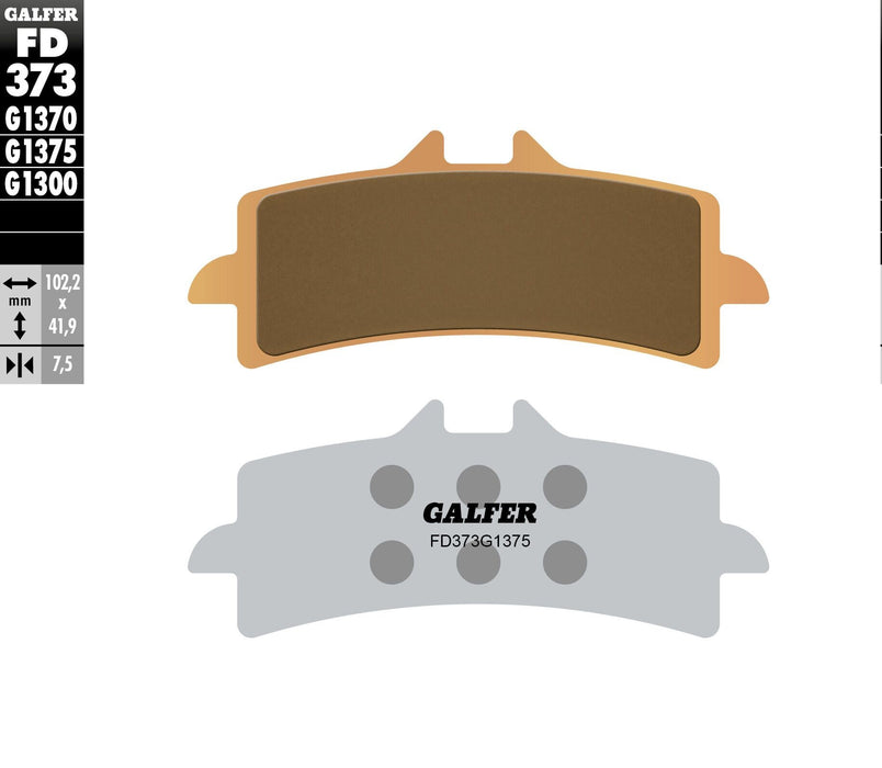 Galfer HH Sintered Ceramic Brake Pads (Front G1375) Compatible With 11-18 SUZUKI GSXR600