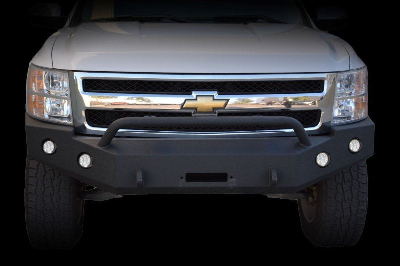 DV8 Offroad 07-13 Chevrolet Silverado 1500 Front Bumper Black Powdercoat FBCS1-01