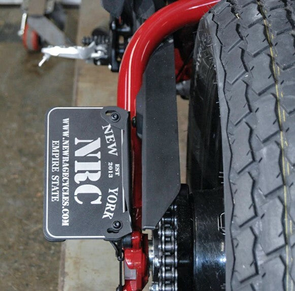 New Rage Cycles Side Mount License Plate Bracket (Two Position) Compatible with 19-20 Indian FTR1200S