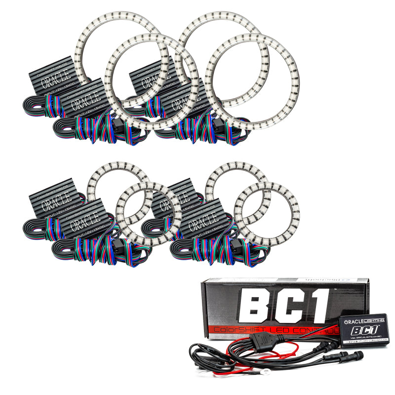 Oracle Vector compatible with Jeep Wrangler JK Grille Halo Kit ColorSHIFT w/ BC1 Controller SEE WARRANTY 5835-335