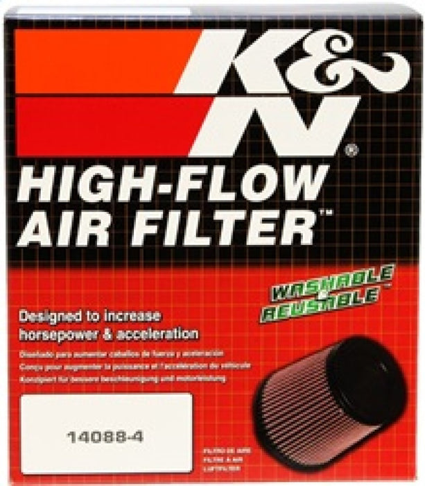 K&N Round Tapered Universal Air Filter 4in Flange ID x 5.375 Base OD x 4in Top OD x 6.5in H RP-4980