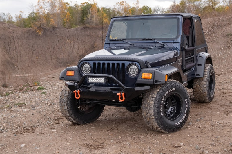 Bushwacker 97-06 compatible with Jeep Wrangler Trail Armor Hood Stone Guard and 2 Front Corners Black 14005