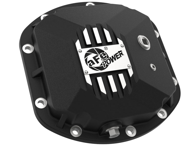 aFe Street Series Dana 30Front Differential Cover Black w/ Machined Fins 97-18 compatible with Jeep Wrangler 46-71130B