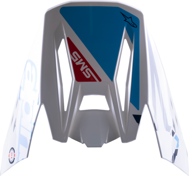 Alpinestars S-M5 Action Helmet Replacement Visor (White Cyan Dark Blue Glossy)