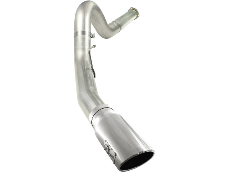 aFe MACHForce XP 5in DPF-Back Stainless Steel Exh Sys, polished tip,Ford Diesel Trucks 11-14 V8-6.7L 49-43055-P