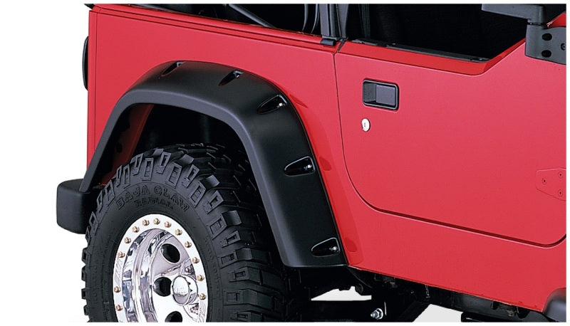 Bushwacker 97-06 compatible with Jeep TJ Pocket Style Flares 2pc Black 10042-07