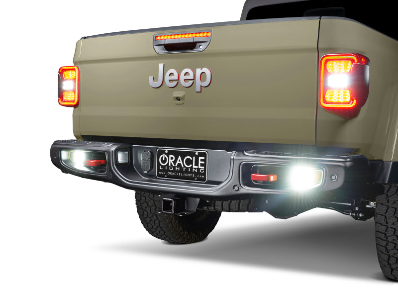 Oracle Rear Bumper LED Reverse Lights compatible with Jeep Gladiator JT 6000K SEE WARRANTY 5878-504