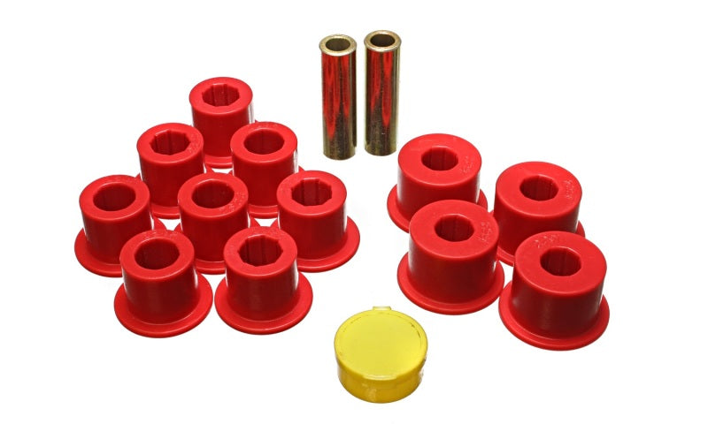 Energy Suspension 6/86-97 Compatible with Nissan 720 & Hardbody Pickup 2WD Red Rear Leaf Spring Bushing Set 7.2103R