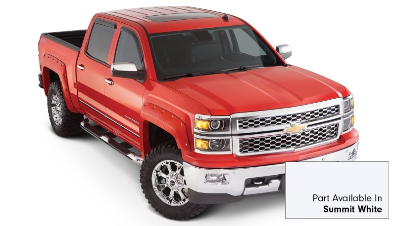 Bushwacker 16-18 Chevy Silverado 1500 Fleetside Pocket Style Flares 4pc Summit White 40957-14