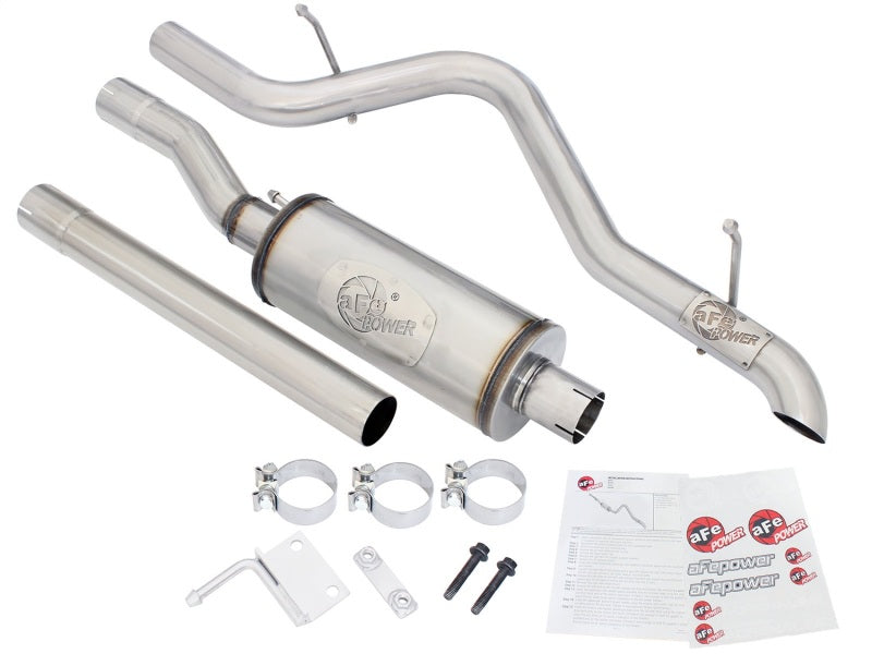 aFe MACHForce XP 2.5in SS-409 Cat-Back Exhaust 07-16 compatible with Jeep Wrangler (JK) V6-3.6L/3.8L (2-4 Door) 49-48055