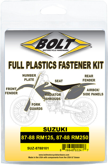 Bolt MC Hardware SUZ-8788101 Suzuki Body Work Fastener Kit