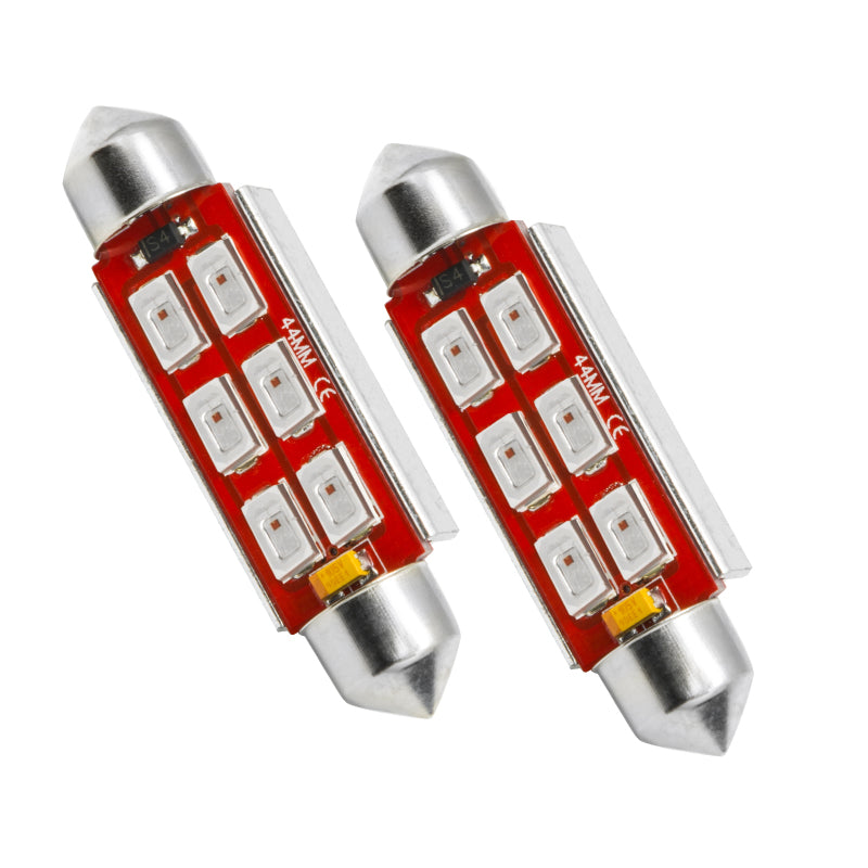 Oracle 44MM 6 LED 3-Chip Festoon Bulbs (Pair) Green SEE WARRANTY 5207-004
