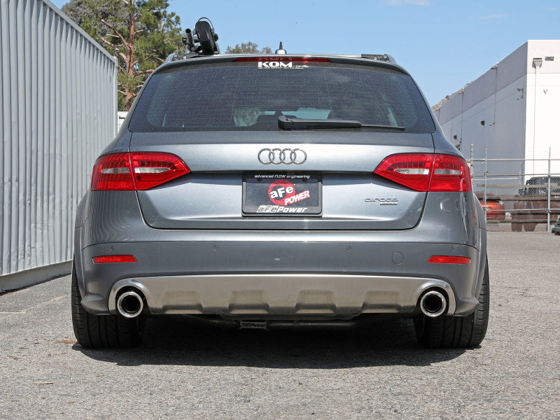 afe MACH Force-Xp 13-16 Audi Allroad L4 SS Axle-Back Exhaust w/ Polished Tips 49-36437-P