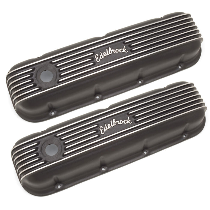 Edelbrock Valve Cover Classic Series Chevrolet 1965 and Later 396-502 V8 Black 41853