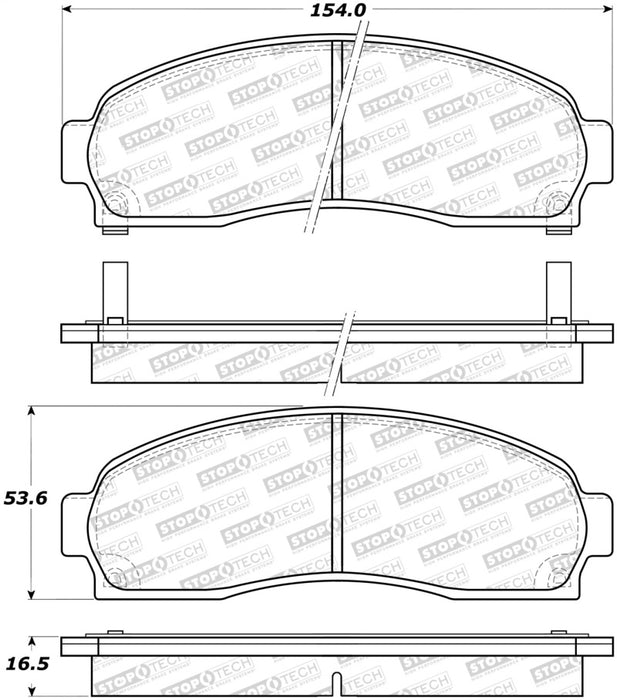 StopTech Street Brake Pads 308.0833