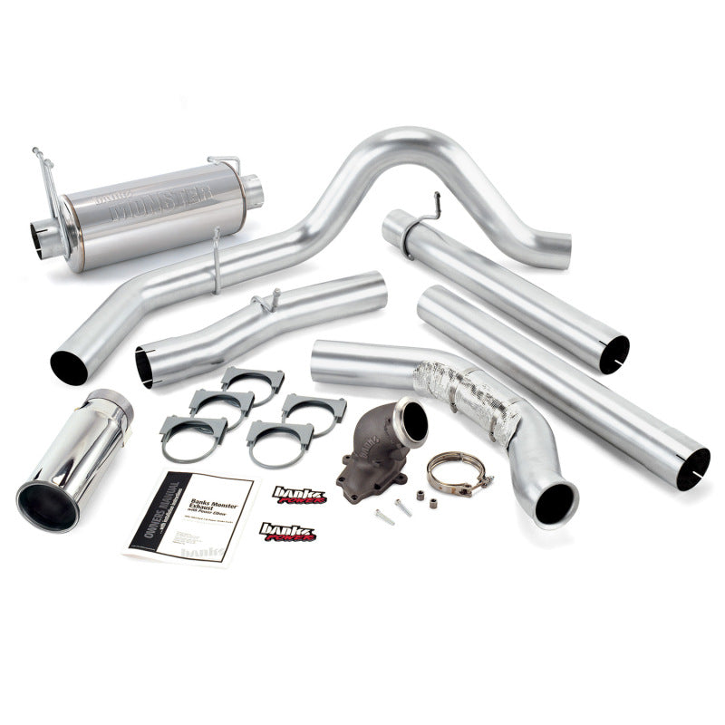 Banks Power 99 Ford 7.3L Cat Monster Exhaust w/ Power Elbow SS Single Exhaust w/ Chrome Tip 48658